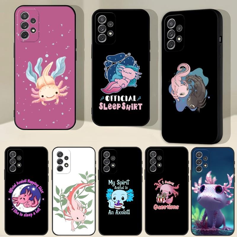 Süße Tier Axolotl Handyhülle Für Samsung Galaxy S23 S22 S10 S20 S30 S21 S8 S9 Pro Plus Ultra Fe Design Rückseite