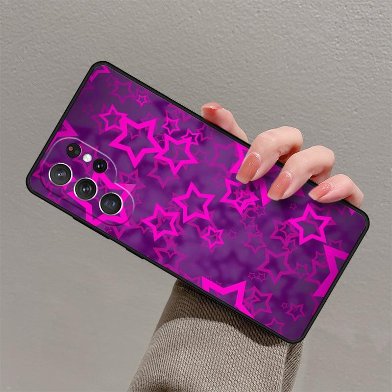 Y2k Stjärnelement Fodral för Samsung Galaxy S25 S23 S30 S21 S20 FE S24 S22 Ultra Note 10 20 Plus Silikonfodral lite