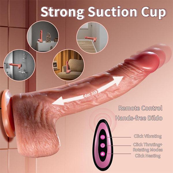 Strong Big Dildo Vibrator For Women Heating Thrusting Telescopic Rotating Dildos With Suction Cup Female Stimulator Sex Toys