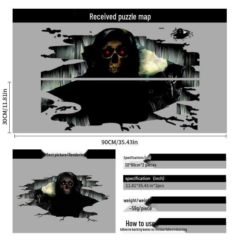 2025 Halloween Kürbis & Hexe Statisch haftende Wand- & Fensteraufkleber