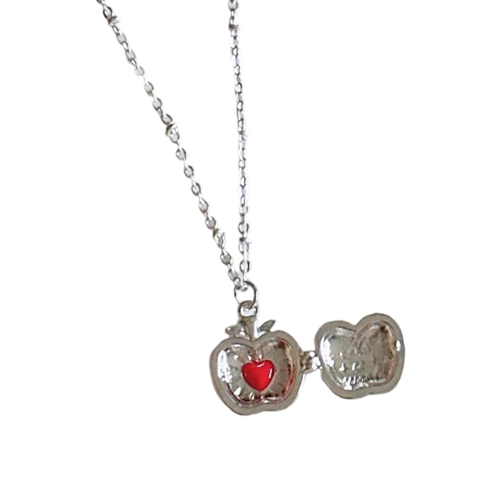 

Стильное открывающееся ожерелье-подвеска в виде яблока со скрытым отделением, удобное для хранения памятных вещей, ювелирные изделия, эффектные украшения