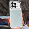 Business Triangle Texture Magnetic Phone Protective Case for Poco F9 Ultra F9Pro F8 Ultra F8 Pro PU Leather Hard PC Wireless Charge Protection Cover
