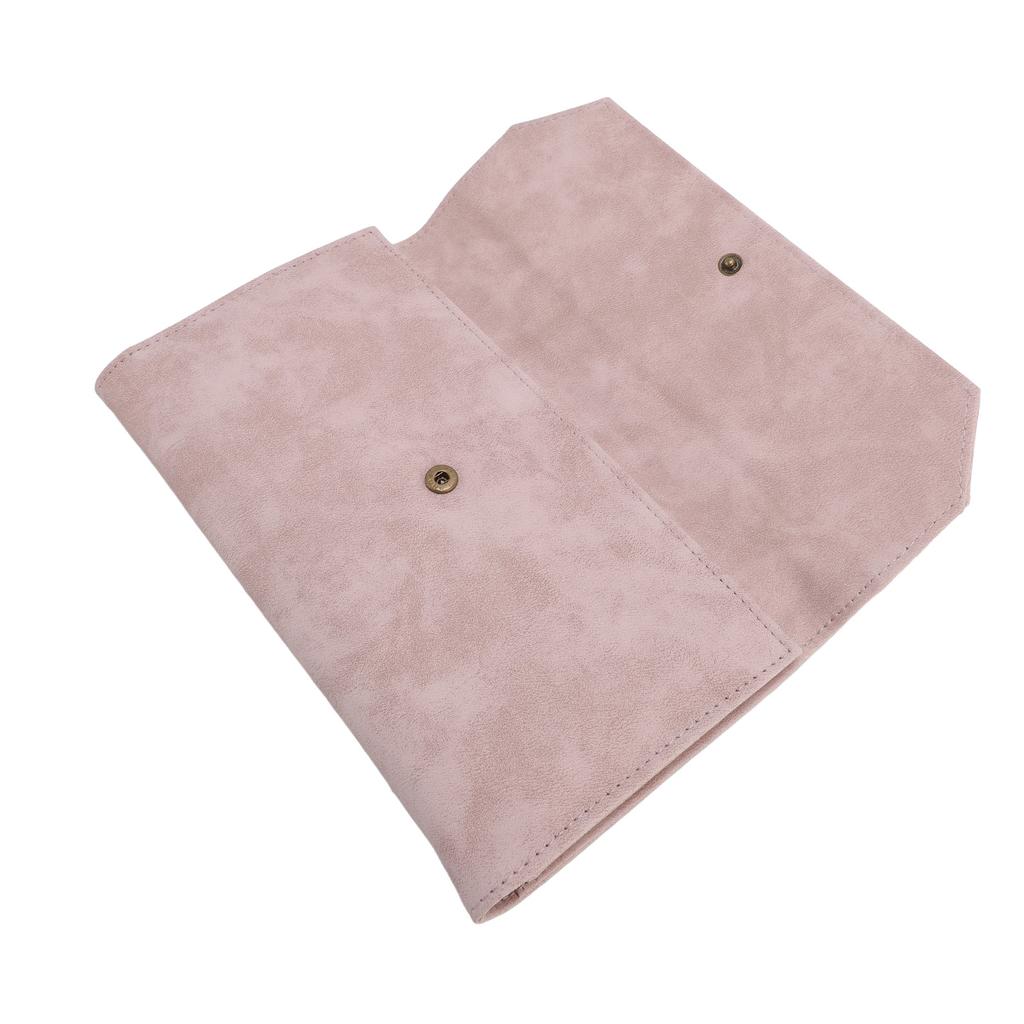 Knitting Needle Storage Bag PU 13in Knitting Needle Case Organizer for Home Travel Cafe Light Rosy