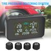 Wireless Car TPMS OBD2 HUD Solar USB Tire Pressure Monitoring 4 External Sensors speed/MPG