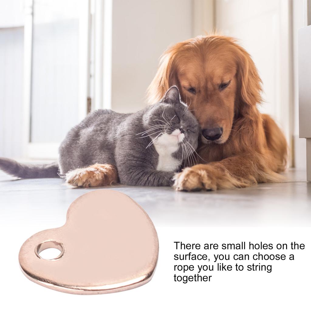 20pcs DIY HeartShaped Pendant Stainless Steel Pendant with Hole Jewelry Making Accessory(Rose Gold 9 x 10mm)