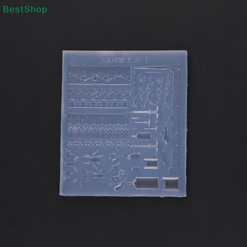 3D Silicone Nail Art Mold Relief Lace Butterfly Design DIY Nail Decor Transparent Manicure Template