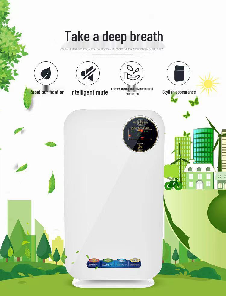 Smart Indoor Air Purifier with UV and Ion Technology for Aldehyde Removal