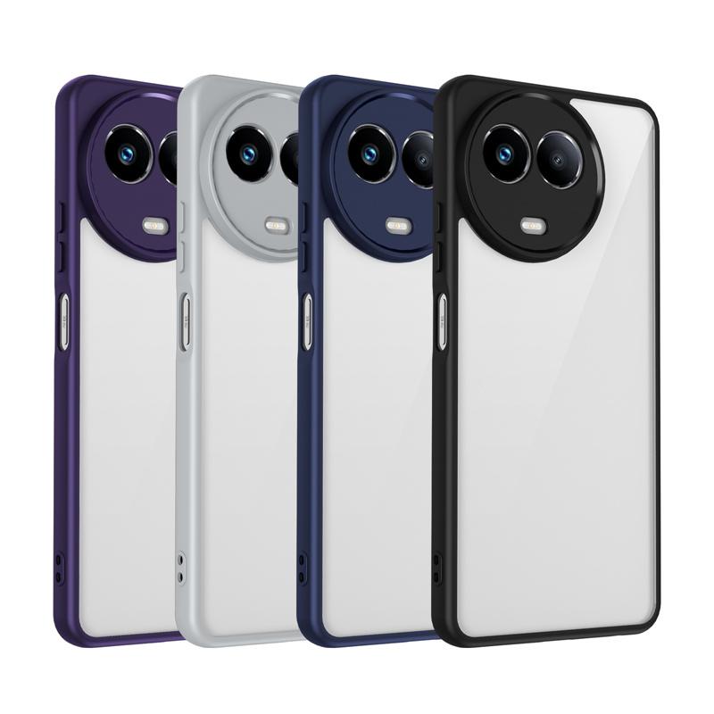 Realme 11 5G RMX3780 Case Plating Silicone Bumper Shockproof Clear Back Cover Hard Matte Phone Case for Realme 11 5G RMX3780