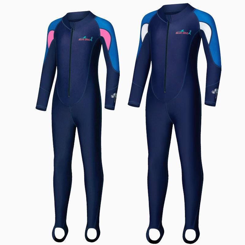 Kinder UV-Schutz Langarm Rash Guard Badeanzug Tauchen Schnorcheln Wassersport Unisex Kinder Bademode