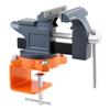 Bench Vise, 4.5 Inch, Portable Workbench Vice with 270° Swivel Base, Quick Release Rotating Bench Clamp, Cast Iron Construction, for Woodworking,