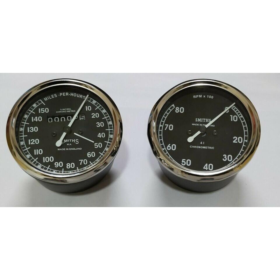 Smiths Replica 150 Mph Speedometer 8,000 Rpm Tacho Speedo for Norton Triumph