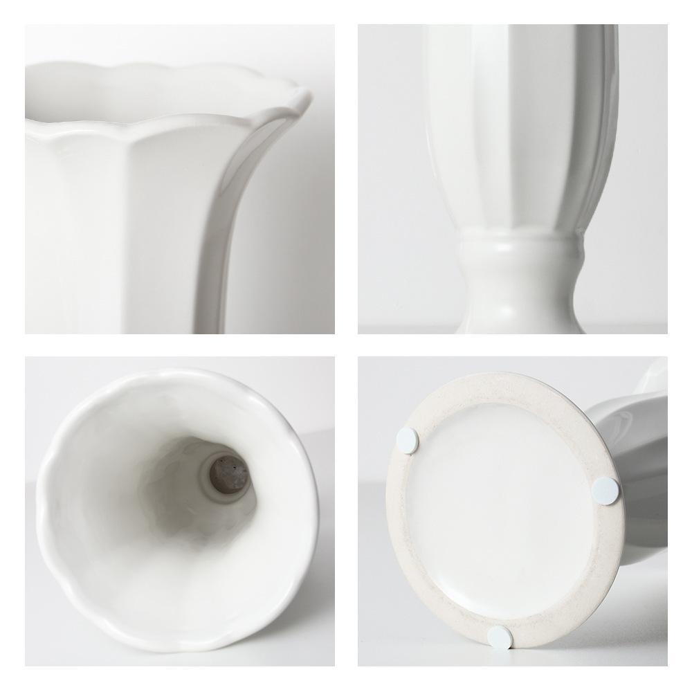 French Ceramic Vase Ins High Value White Cream Style High Sense Roman Medieval Vase