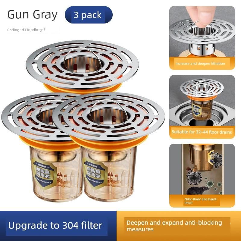 German Anti-Odor Drain Core Bathroom Insect-Proof Hair Filter Net Sewer Pipe Anti-Odor Sealing Cover