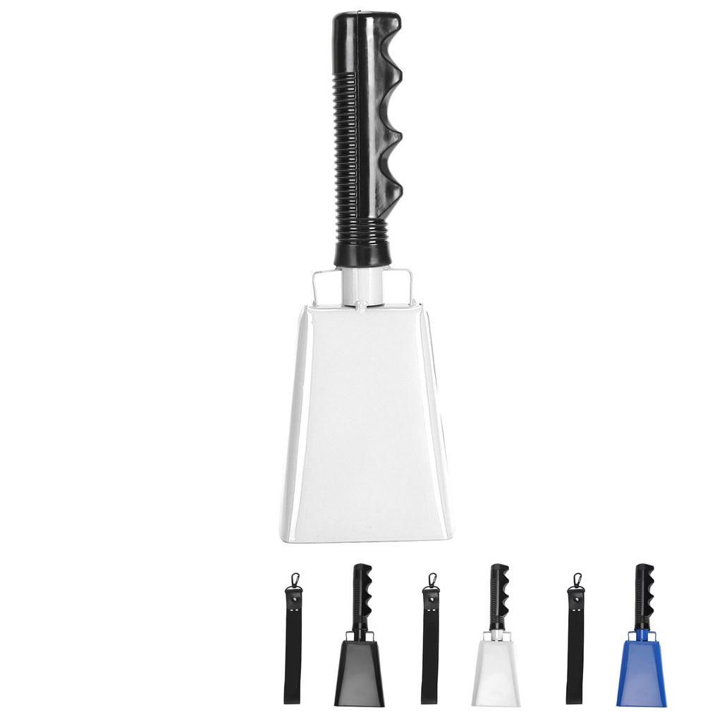 Cow Bell Noise Maker with Handle Loud Cheering Hand Bell Percussion Musical Instrument for Sporting 