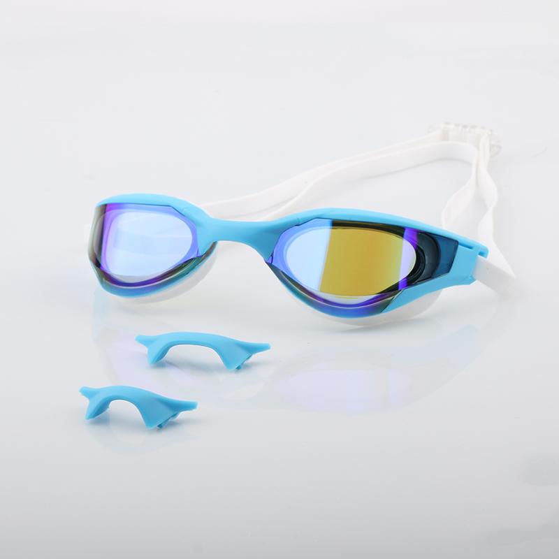 2025 Hot Sale Custom Logo UV protection Anti-fog Swim Goggles Waterproof PC Lens Colorful Adult Swimming Glasses
