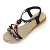 Thick Soled Women'S Bohemian Shoes Fashion Casual Braided Strap Wedge Sandals For Women Beach Sandals For Women Dressy Summer