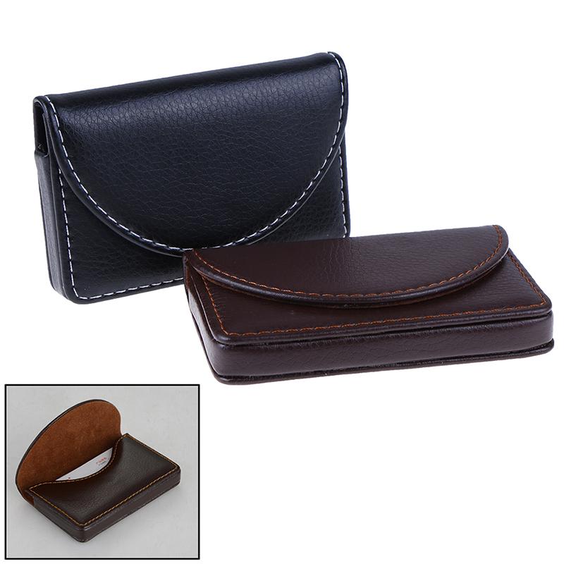 Pocket Leather Name Business Card Id Card Credit Card Holder Case Wallet W/Box