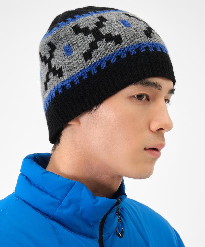 DIMITO Crochet Block Beanie Black