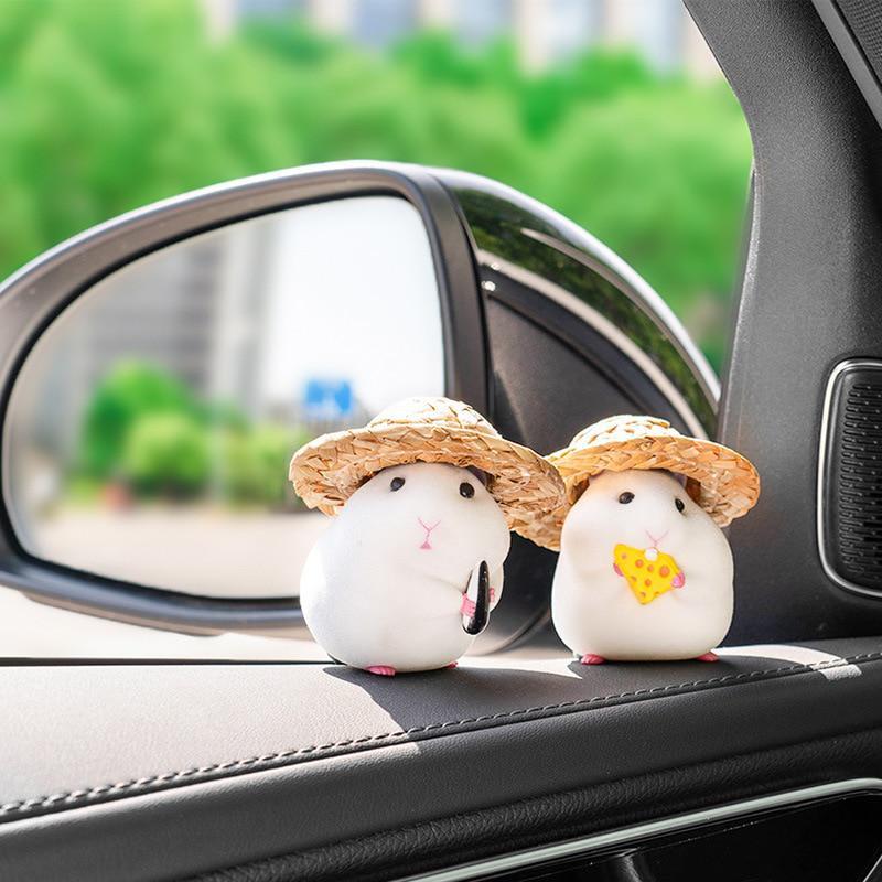 Hamster Car Accessories New Console Cute Doll Car Interior Pendant Car Decoration Cool Car Decoration
