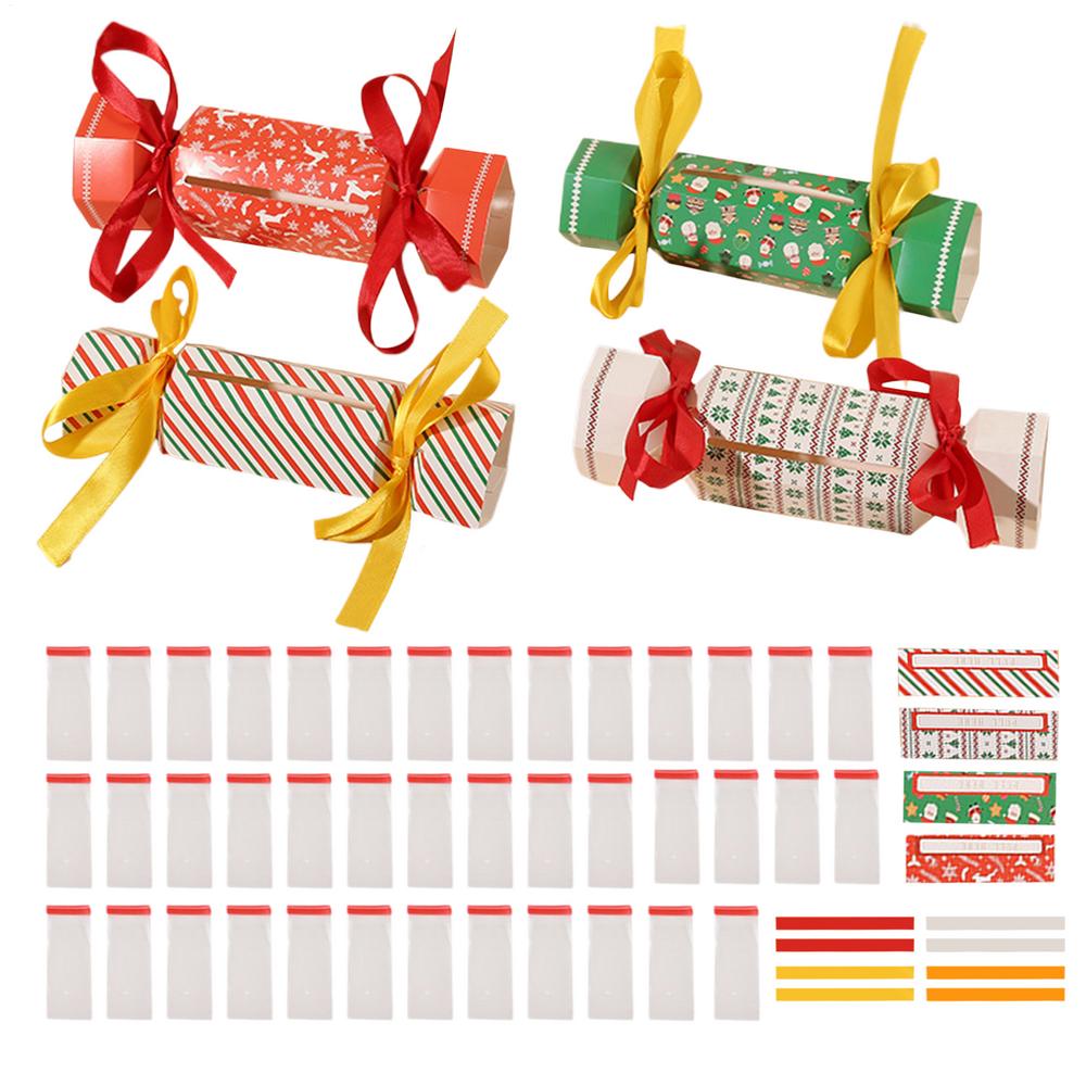 4pcs Christmas Candy Money Box Christmas Money Bag Surprise Money Bag Money Candy Pull Box Money Bag Gift 19x5cm