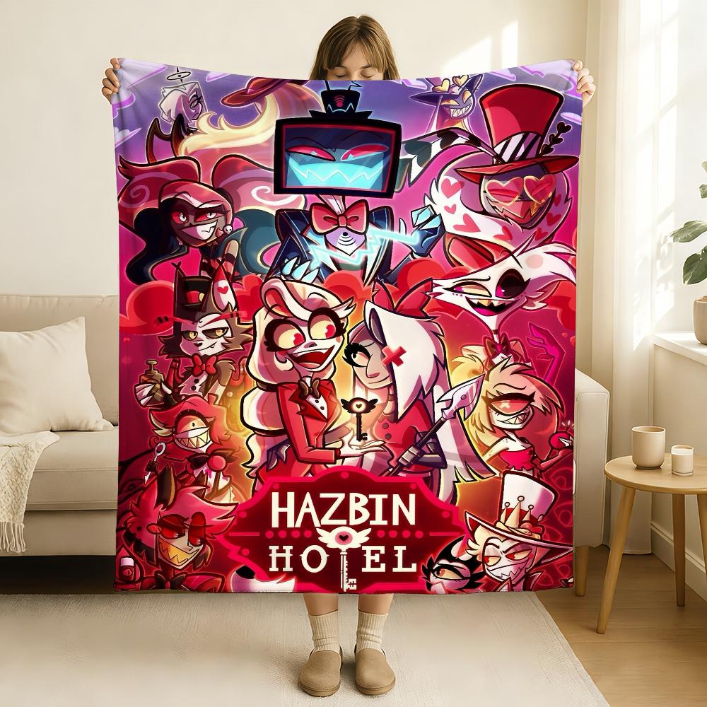 Anime H Hazbin H Hotel Blanket Soft and Skin Friendly For Couch Bed Napping Bedspread All Seasons Comforter