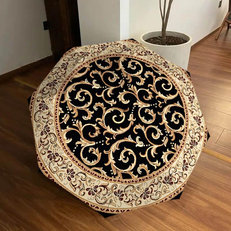 1pc Ornate Floral Pattern Automatic Umbrella Durable Iron Frame & Plastic Handle, Gift for Men & Women, Sturdy Construction yy250905158