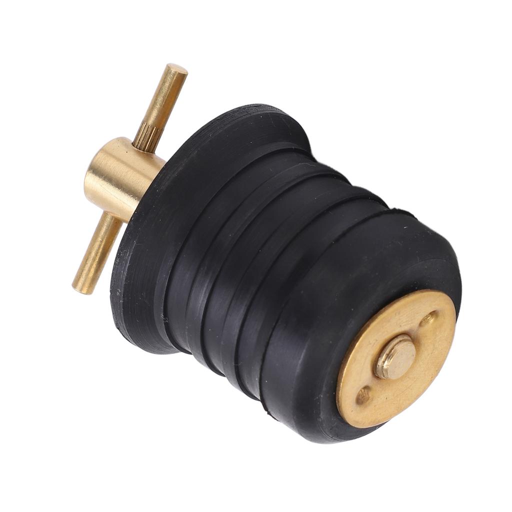 Brass T Handle Drain Plug with Rubber Seal Rust Resistance Marine Boat Accessories1.25in32mm