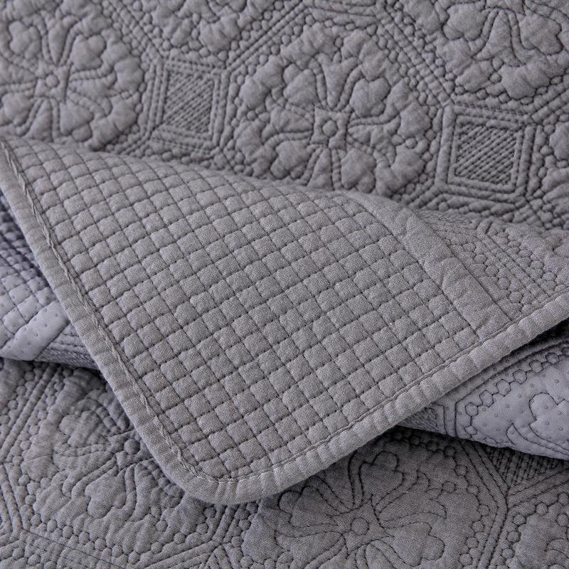 Вышитая однотонная подушка для дивана из мытого хлопка в корейском стиле — фото 4