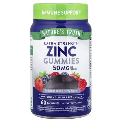 Zinc Gummies, Extra Strength, Delicious Mixed Berry Flavor, 60 Gummies (16Mg Per Gummi)