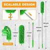 Gutter Cleaning Brush Roofing Tool with Telescopic Extendable Pole Multifunctional 2.5M Guard Cleaner Tool Dust Removal Brush