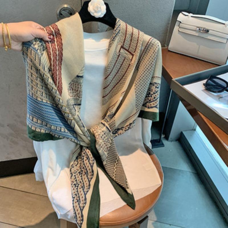 Classic Printed Large Scarf Women S Versatile Sun Protection Neck Scarf