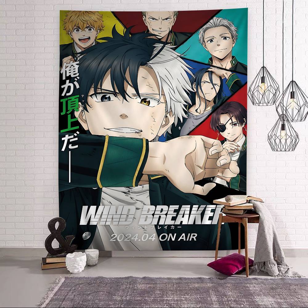 WIND BREAKER Anime Hippie Wall Hanging Tapestries For Living Room Home Dorm Decor Art Home Decor