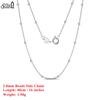 Effie Queen 925 Sterling Silver Side Chain Choker and Beads Ball Strand Basic Necklace Perfect for Celebrations and Gift SC22