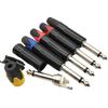 Nickel-Plated 6.35mm Mono Microphone Plug, Black Body