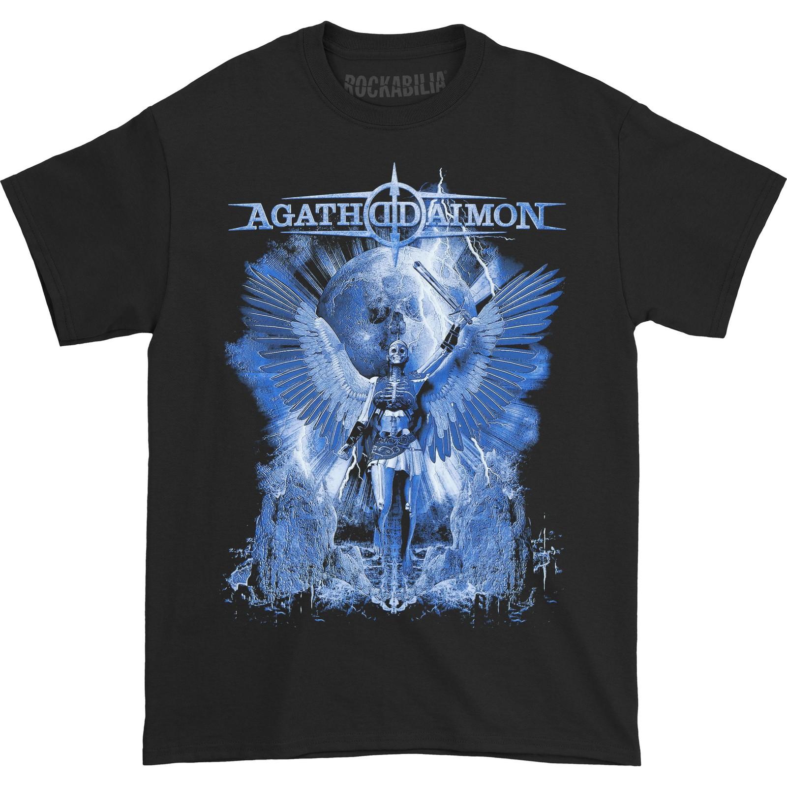 Mens Agathodaimon Lightning T-shirt XX-Large Black L