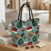  Christmas Pattern Tote Bag Large Capacity Casual Daily Handbag for Shopping Travel Holiday Use