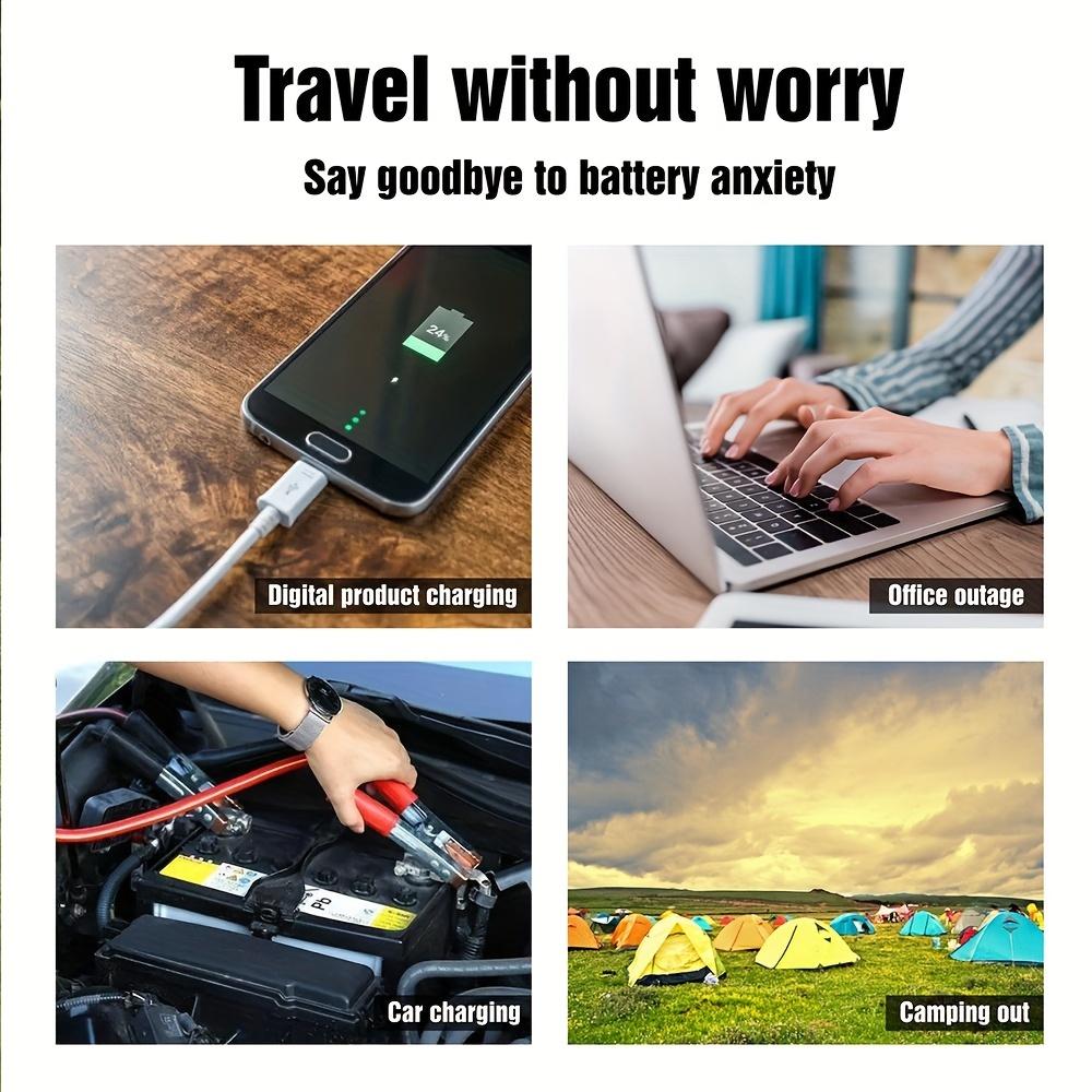Foldable Solar Panel Charger with Dual USB Fast Charging QC3.0, TYPE-C, DC 3.0 for Camping, Phones