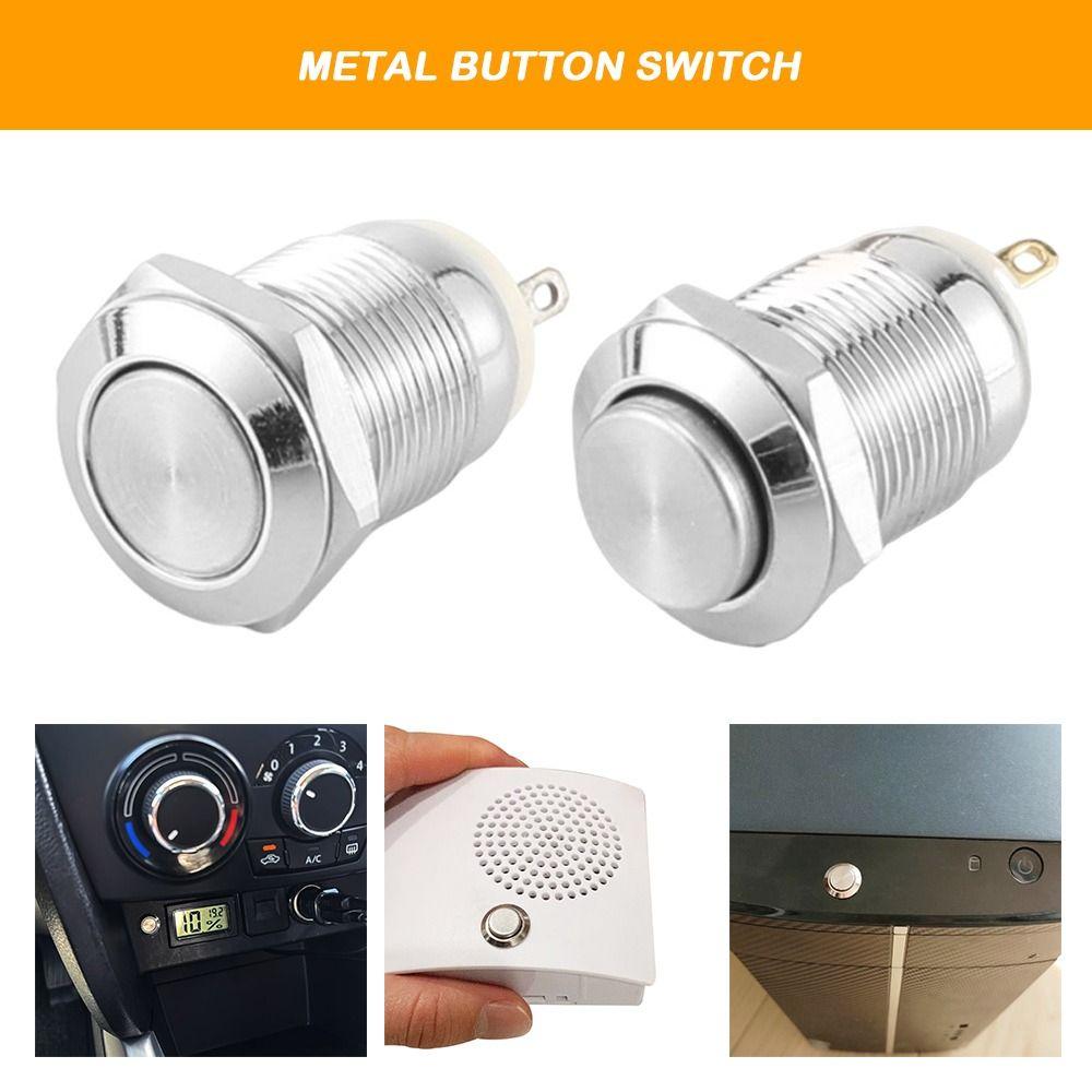 12mm Metal Button Switch Flame Retardant Momentary Switch Practical Latching Switch  Industrial Use