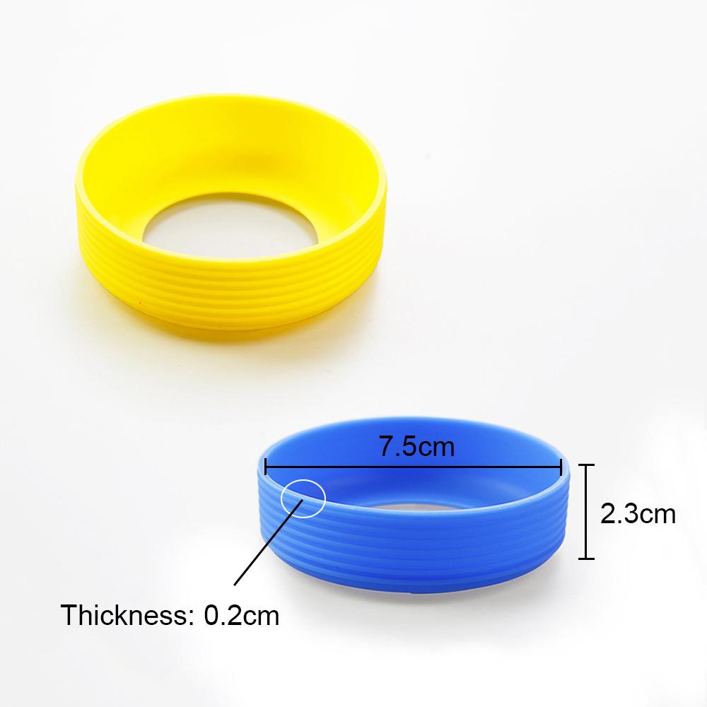 SW 16 Colors 7.5CM Threaded Silicone Cup Bottom Cover 75MM Cup Bottom Ring Coaster Sleeve Sheath Wear Resistant Bottom Cover