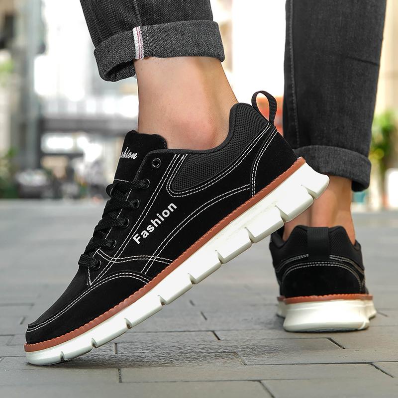 Модная кожаная спортивная обувь для мужчин на шнуровке Хорошее качество Мужские кроссовки — фото 5