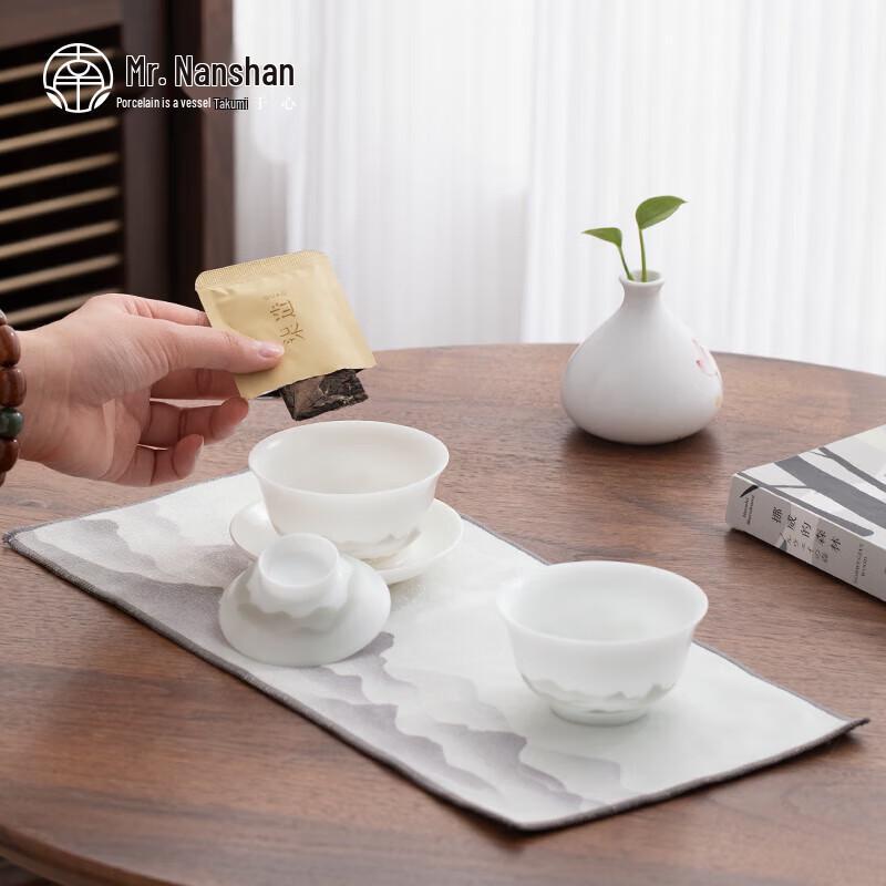 Mr. Nanshan Ink Landscape Ceramic Portable Travel Tea Set
