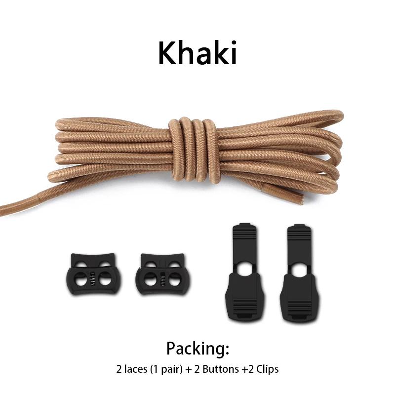 New Elastic Sneakers Laces Without Ties Lock Shoe Laces Adult Kids Tennis Round Shoelaces Rubber Bands for Shoes Accesories