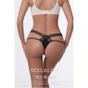 European and American Interwoven Hollow Ice Silk Underwear Women's Sports Fashion Outer See-through Low Waist Thin Belt Temptation Sexy Thong