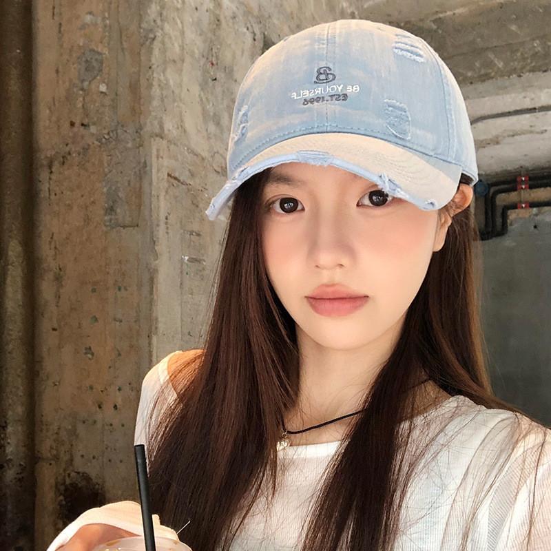 Style Popular Korean Distressed Baseball Hat For Women Great For Summer Spring