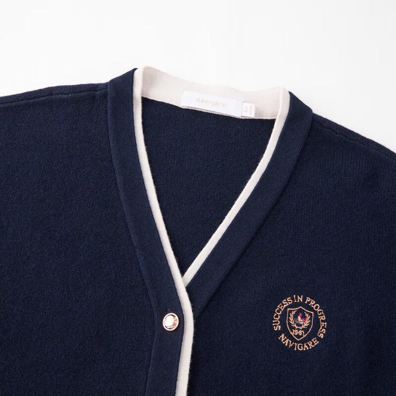 Navigare Women's 100% Wool V-Neck Cardigan Sweater