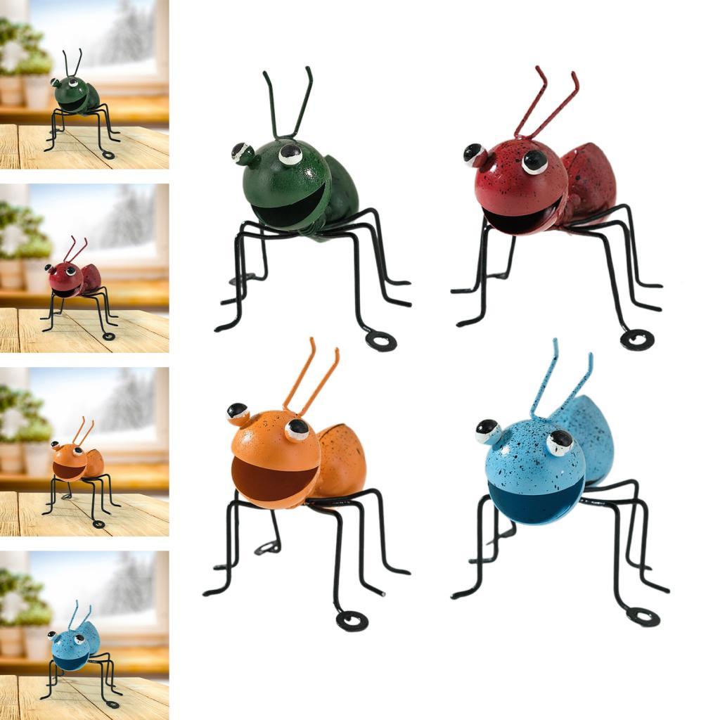 Metal ANT Garden Decor Ornament Handmade Adorable Wall Sculpture 8.5x8x10cm for