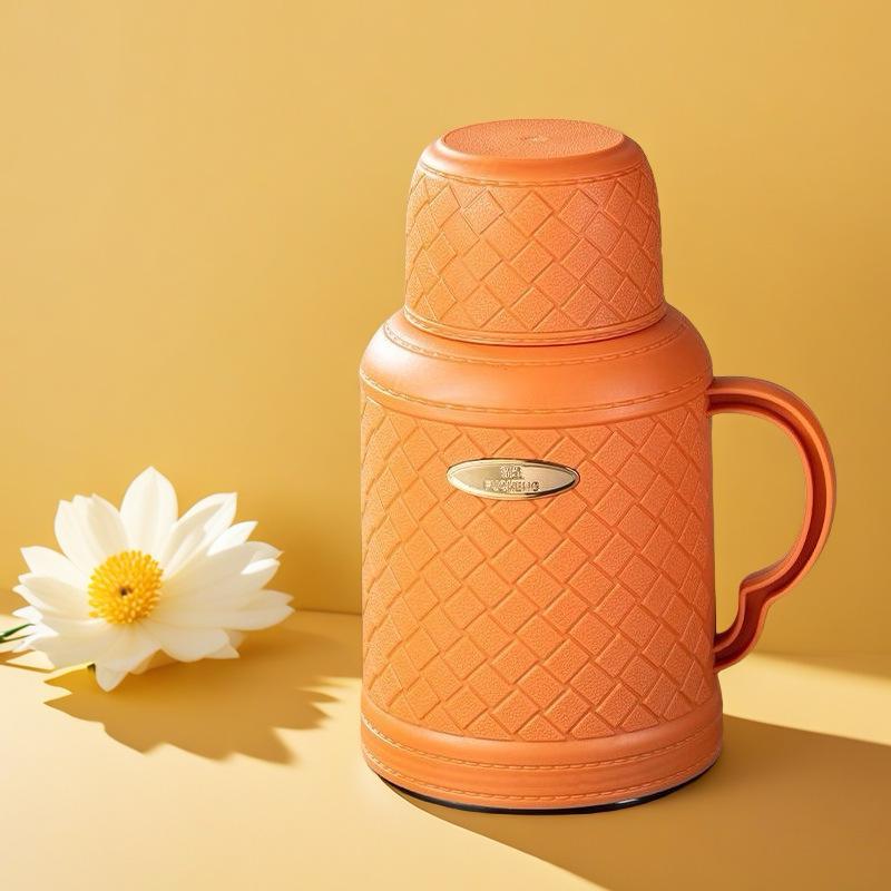 

Thermos Flask Large-Capacity Portable Water Bottle with Glass Liner for Home, Students, and Moms Clear Dot Pattern Small Set of 6
