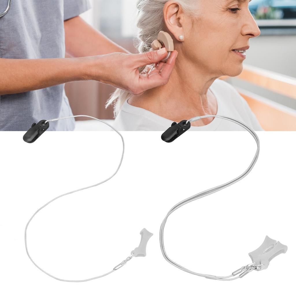 Sound Aid Clip Protector Lanyard Fixation Rope Portable Prevent Lost Sound Amplifier Clip Holder Bla