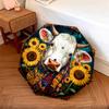 1 PC Automatic Folding Umbrella - Cow with Sunflowers Pattern, Portable & Foldable Design with 8 Ribs, Christmas Birthday Gifts