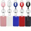 Multicolor Zinc Alloy High Resilience Solid Color Keychain Badge Holder with Pen Sleeve Retractable Easy Pull Buckle